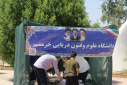 تجلی ارادت دانشگاهیان به ساحت ولایت؛ برپایی ایستگاه صلواتی «غدیر خم» در دانشگاه علوم و فنون دریایی خرمشهر