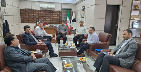 دیدار هیئت آموزشی شرکت ملی نفت ایران و رئیس مجتمع آموزش فنون اهواز مناطق نفت خیز با رئیس دانشگاه علوم و فنون دریایی خرمشهر