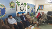 دیدار رئیس دانشگاه علوم و فنون دریایی خرمشهر با فرمانده پایگاه دریایی خرمشهر