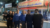 دومین بازدید رئیس دانشگاه از موکب انصار الحسین (موکب دانشگاه علوم و فنون دریایی خرمشهر)